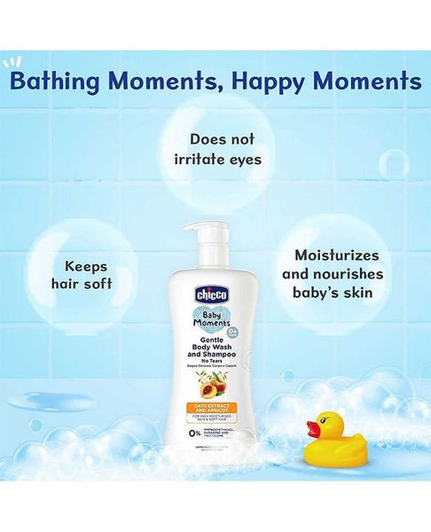 Chicco Baby Moments Gentle Body Wash And Shampoo - 500 ml