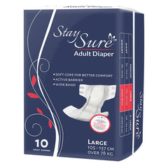 StaySure Adult Diaper Large, 10 Pieces