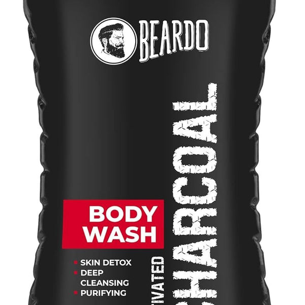 Beardo Activated Charcoal Anti-Pollution Body Wash, 200ml | Deep Pore Cleaning | Removes Dirt & Impurities | Oil Control | Cleanses & Detoxifies Deeply | For Men