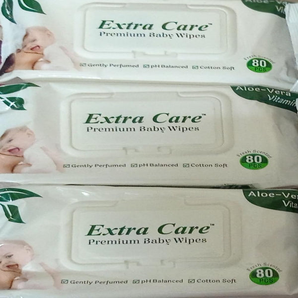 EXTRA CARE PREMIUM BABY WIPES (80pcs)