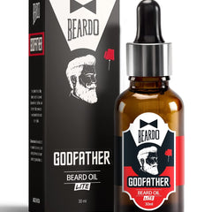 Beardo Godfather Lite Beard and Moustache Oil, 30 ml | Beard Oil for men | Non-Sticky, Light; Almond Oil, Aloe vera, Vitamin E, Shiny Nourished Beards
