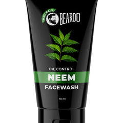 Beardo Purifying Neem Face Wash for Oil Control, 100ml | Soothes & Heals | Daily facewash for men | Face Wash For Oily Skin Acne, Pimple And Oil Control With Glowing Skin