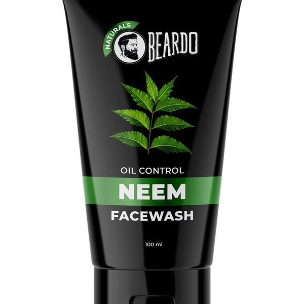 Beardo Purifying Neem Face Wash for Oil Control, 100ml | Soothes & Heals | Daily facewash for men | Face Wash For Oily Skin Acne, Pimple And Oil Control With Glowing Skin