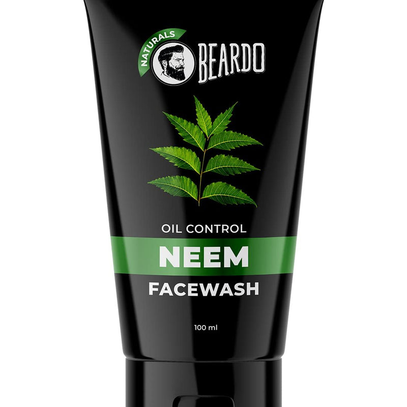 Beardo Purifying Neem Face Wash for Oil Control, 100ml | Soothes & Heals | Daily facewash for men | Face Wash For Oily Skin Acne, Pimple And Oil Control With Glowing Skin