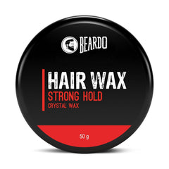 Beardo Stronghold Hair Wax For Men, 50 gm | Crystal Hair Wax with Aloe Vera & Castor Oil | Hair Wax Men | Strong Hold Hair Wax