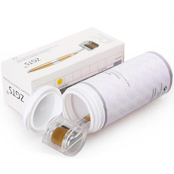 ZGTS Professional Gold Plated 192 Needles Titanium Alloy Derma Roller, Gold