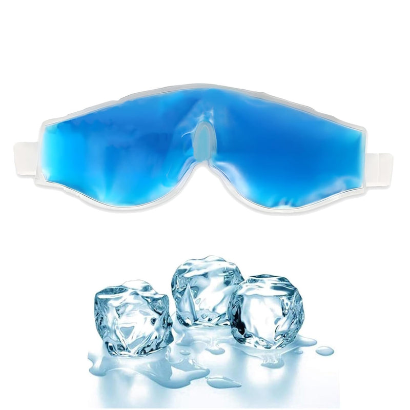 Eye Mask with Cooling Gel | Eye Mask for Dark Circles | Eye Cooling Gel Pad | Reusable Eye Mask | Pain Relief | Eye Cooling Gel | Blue