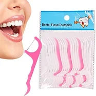 Dental Tooth Pick Flossers Cleaners Head Oral Dental Hygiene Brush Tooth Cleaning Tool (Pack of 20)