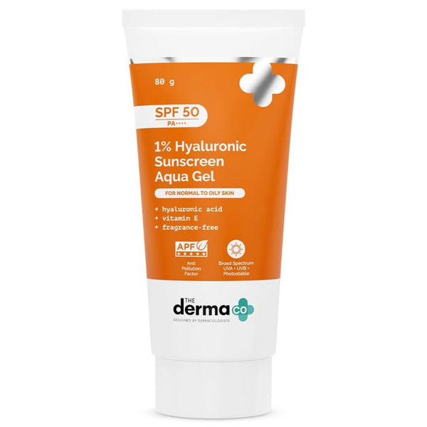 Derma Co 1% Hyaluronic Sunscreen Aqua Gel SPF 50 80gm