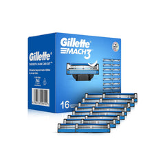 Gillette Mach 3 Shaving Blades- Pack of 16 (Cartridges)