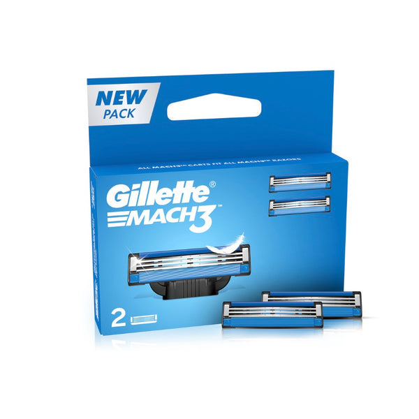 Gillette Mach 3 Manual Shaving Razor Blades 2 Pieces