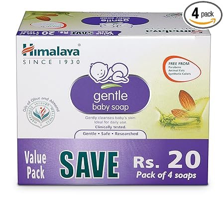Himalaya Gentle Baby Soap Value Pack, 4 * 75g