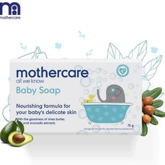 Mothercare All We Know Baby soap 75gm| Nourishing Formula for Baby's Delicate Skin | Goodness of Shea Butter,Milk and Ava