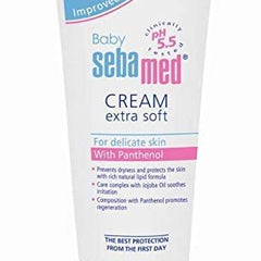 Sebamed Baby Cream Extra Soft 200m|Ph 5.5| Panthenol and Jojoba Oil|Clinically Tested| ECARF Approved
