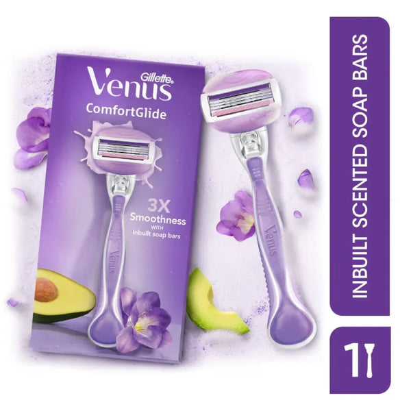 Gillette Venus Comfortglide Hair Removal Razor for Women with Avocado Oils & Freesia Scent 1 Pc