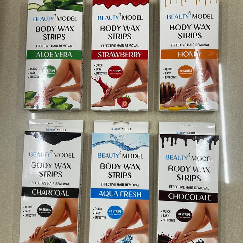 Waxing Strips Kit for Normal Skin, 20 Strips | Gel Wax Hair Removal for Women MIX VARIENT