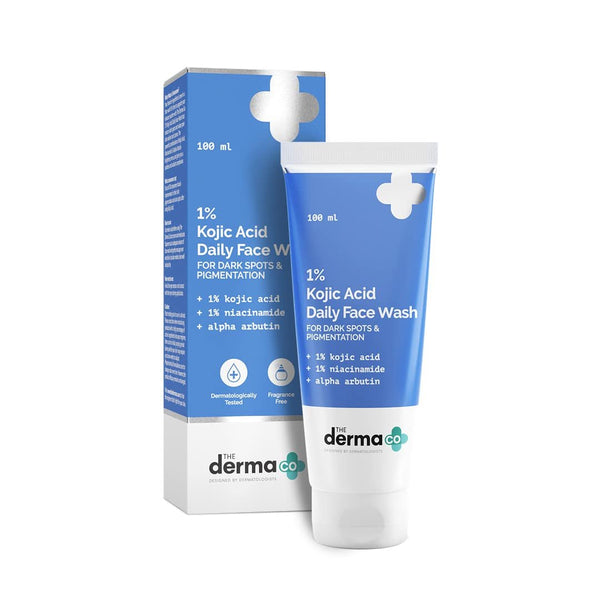 The Derma Co 1% Kojic Acid Face Wash I With Niacinamide & Alpha Arbutin I Reduces Dark Spots & Pigmentation