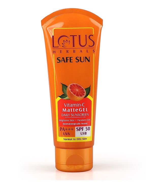 Lotus Herbals Safe Sun Vitamin C Matte Gel Daily Sunscreen with SPF 50 - 50 g