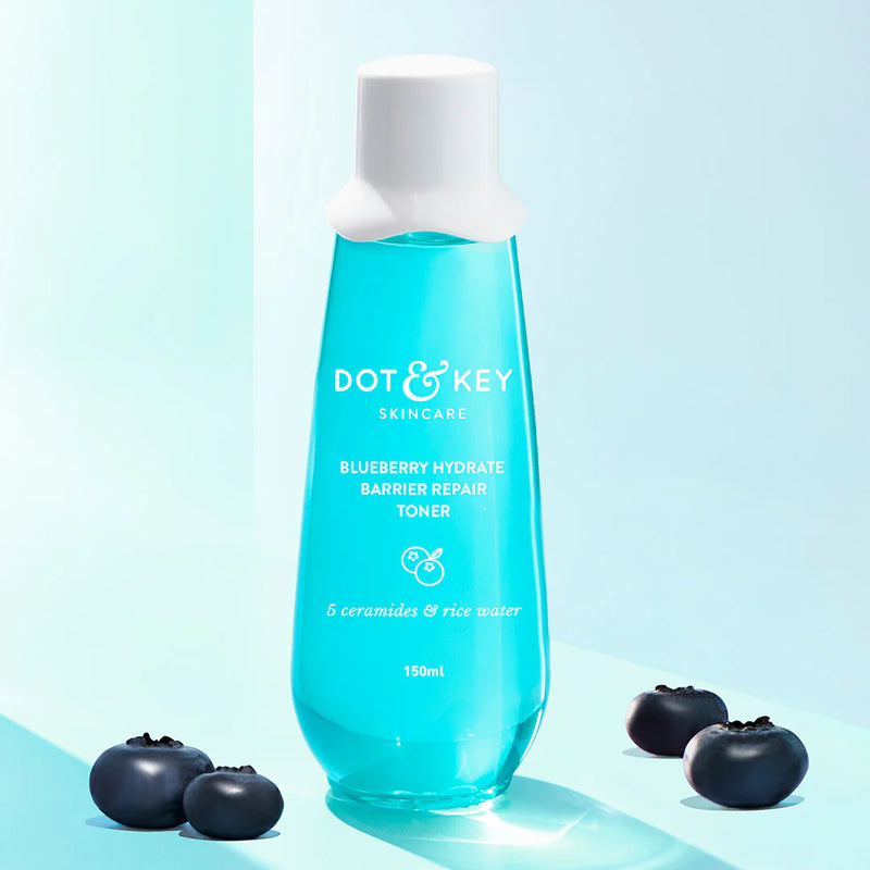 dot n key Blueberry Hydrate Barrier Repair Toner with Ceramides & Rice Water