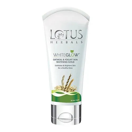 Lotus Herbals Whiteglow Oatmeal & Yogurt Skin Whitening Scrub, 50 g