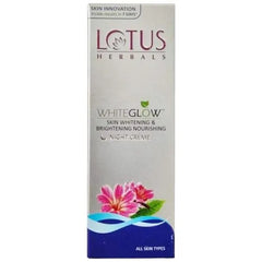 Lotus Herbals WhiteGlow Skin Whitening & Brightening Nourishing Night Creme - For All Skin Types, 20 g