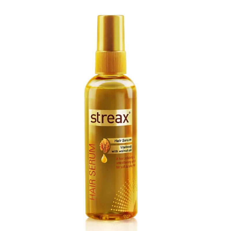 Streax Hair Serum for Women & Men | Contains Walnut Oil | Instant Shine & Smoothness | Regular use Hair Serum for Dry & Wet Hair | Gives frizz-free Hair | Soft & Silky Touch | 100ml