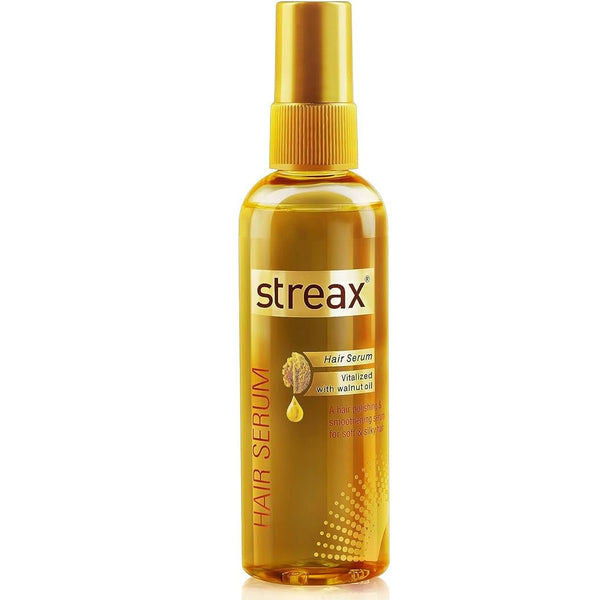 Streax Hair Serum Vitalized with Walnut Oil, For Hair Smoothening & Shine, For Dry & Frizzy Hair - 45 ml