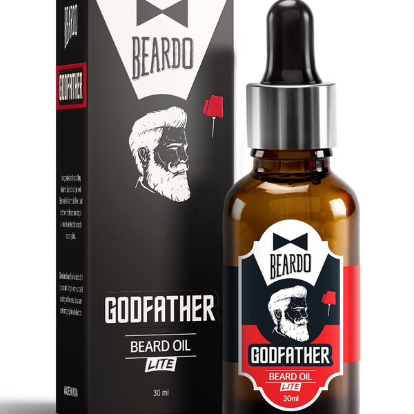 Beardo Godfather Lite Beard and Moustache Oil, 30 ml | Beard Oil for men | Non-Sticky, Light; Almond Oil, Aloe vera, Vitamin E, Shiny Nourished Beards