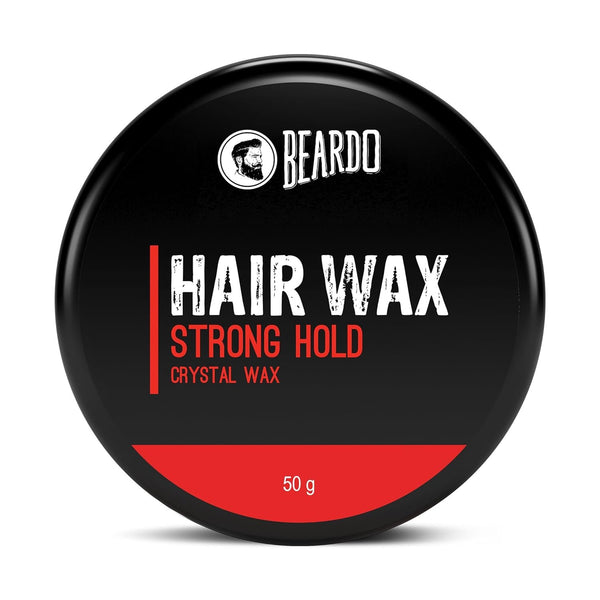 Beardo Stronghold Hair Wax For Men, 50 gm | Crystal Hair Wax with Aloe Vera & Castor Oil | Hair Wax Men | Strong Hold Hair Wax