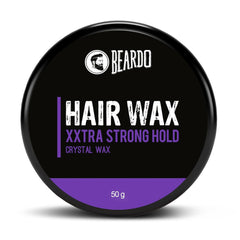 Beardo Xxtra Stronghold Hair Wax, 50 gm | Crystal Hair Wax for Men | Hair Wax Men | Hair Styling Wax for Glossy Finish & Shine | Extra Strong Hold Wax
