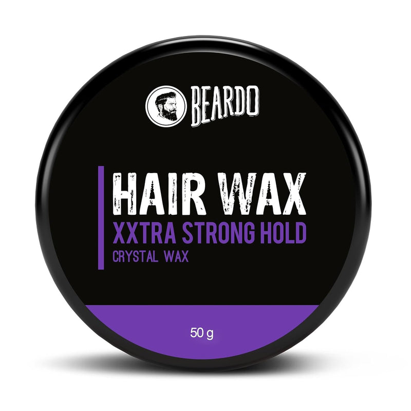 Beardo Xxtra Stronghold Hair Wax, 50 gm | Crystal Hair Wax for Men | Hair Wax Men | Hair Styling Wax for Glossy Finish & Shine | Extra Strong Hold Wax