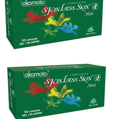 Skinless Skin Condoms - Mint Dotted (Okamoto, Japan) 2 x 10s (No.1 in Japan)