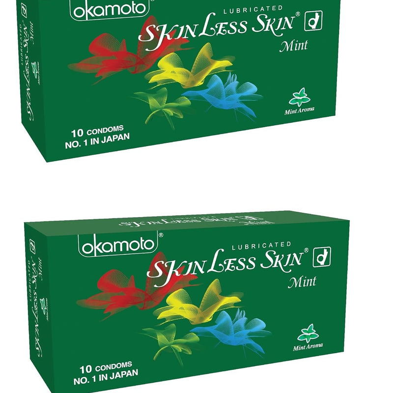 Skinless Skin Condoms - Mint Dotted (Okamoto, Japan) 2 x 10s (No.1 in Japan)