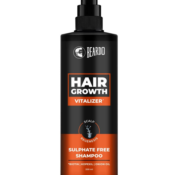 Beardo Hair Growth Vitalizer Shampoo, 200 ml | Shampoo for Men | Promotes Hair Growth | Sulphate and Paraben Free Shampoo