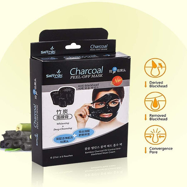 Saffron Naturals Charcoal Face Mask, Charcoal Peel off Mask