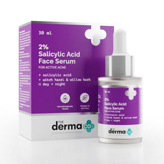 The Derma Co 2% Salicylic Acid Serum | Witch Hazel & Willow Bark | For Active Acne