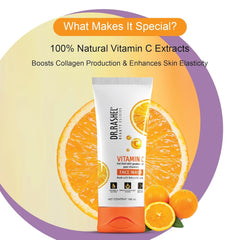 DR.RASHEL Vitamin C Face Wash Enriched with Goodness of Vitamin C with No Parabens, SLS, Silicones & Colour (100 ml)
