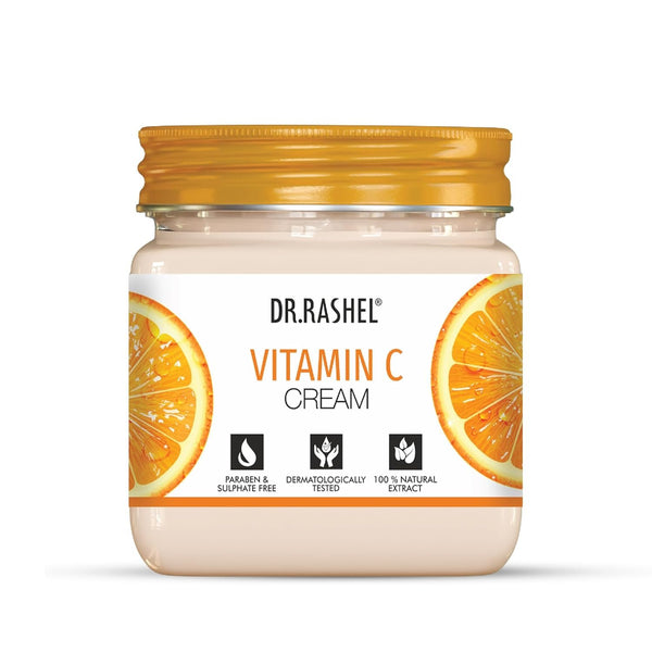 DR.RASHEL Vitamin C Cream For Men & Women With Goodness of Orange Extract & Glycerin (380 Ml)