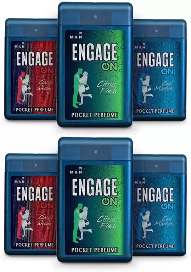 Engage Men Pocket Perfume,18 Ml (Pack Of 6)