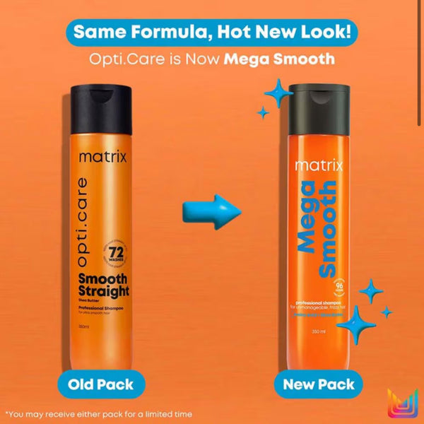 Matrix Opti.Care Professional Shampoo Mega Smooth Straight Hair | Control Frizzy Hair (350 ml)