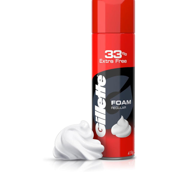 Gillette Classic Regular Pre Shave Foam, 418g Red