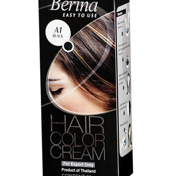 Berina A1 Black Hair Color Cream 60 gm | 60.0 gm