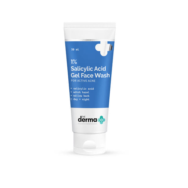Derma co 1% Salicylic Acid Face Wash for Active Acne 30ml