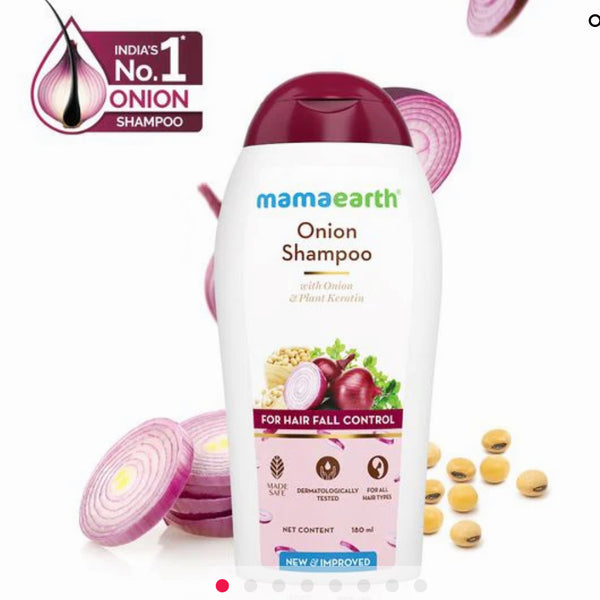 mamaearth onion shampoo 180 ml