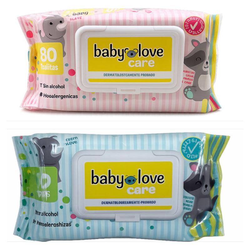 Baby Love Care Alcohol-Free Baby Wipes (80 Count)