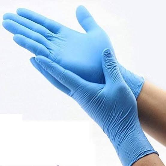 M n M nitrile gloves blue powder free
