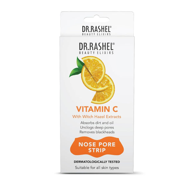 DR.RASHEL Vitamine C Nose Strips with Hazel Extracts Observes Dirt & Oil, Cleanses Pore & Remove Blackheads