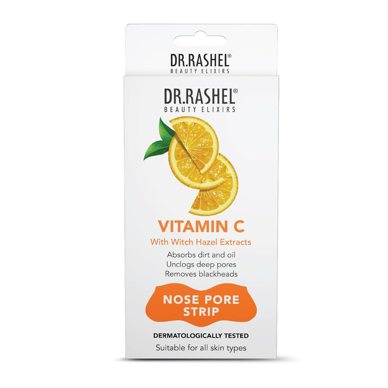 DR.RASHEL Vitamine C Nose Strips with Hazel Extracts Observes Dirt & Oil, Cleanses Pore & Remove Blackheads
