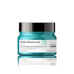 L’Oréal Professionnel Scalp Advanced Anti-Oiliness 2-In-1 Deep Purifier Clay | For Oily Scalp | With 3% AHA (250 Gm).