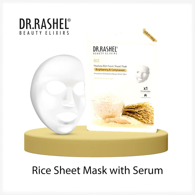 DR.RASHEL Face Sheet Mask With Serum For Women and Men | All Skin Types